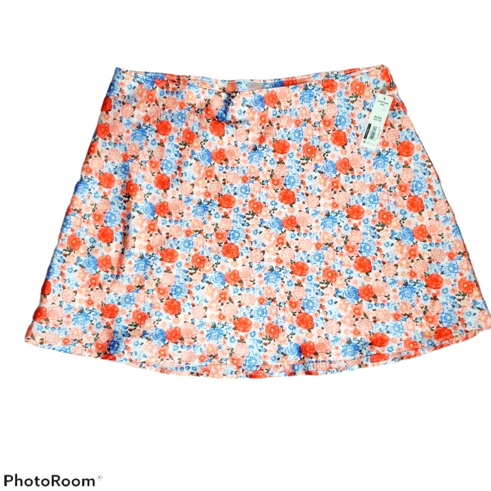 No Boundaries NEW Floral A Line Mini Skirt 474